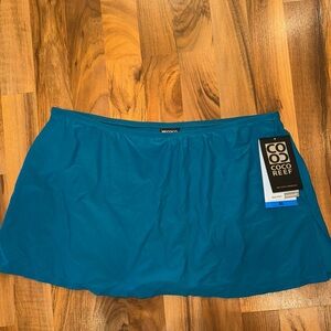 Coco reef swim skort NWT size XL teal color swim,, modest bathing‎ suit